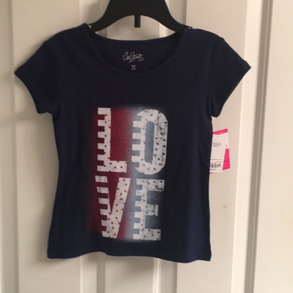 NWT-Girls City Streets Blue Graphic T-Shirt